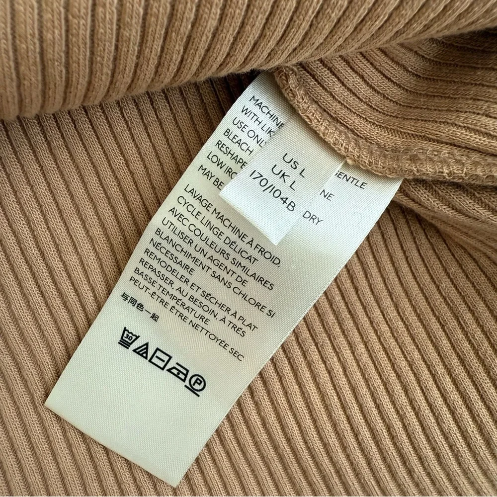 Free‎ People Bridgette Tank Camel Ribbed Button Front Nude Size Large